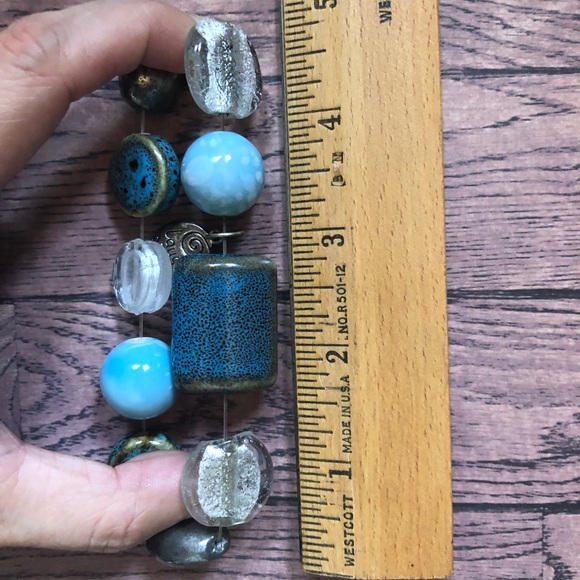 Laugh Often - Love Much Blue Stretchy Bracelet - Picture 7 of 10